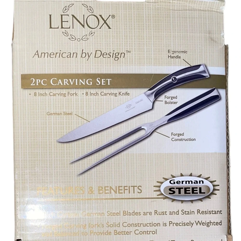 Lenox | 2 piece Carving set, high carbon German steel, Knife and Fork
